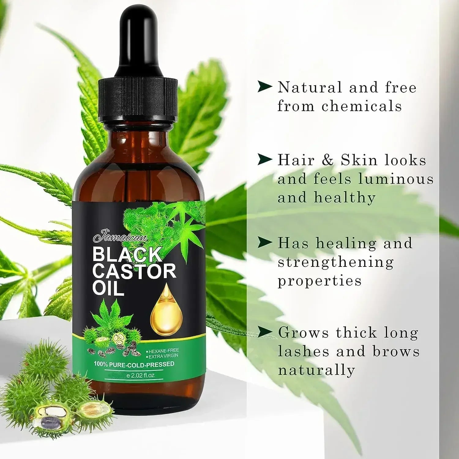 Organic Black Castor Oil for Hair Growth