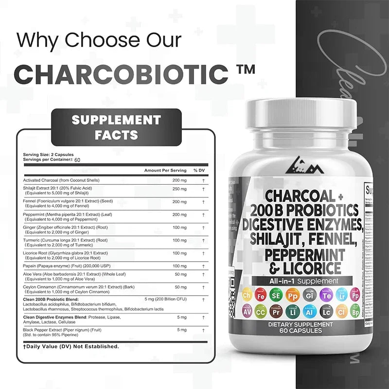 Activated carbon capsule Shilajit pill