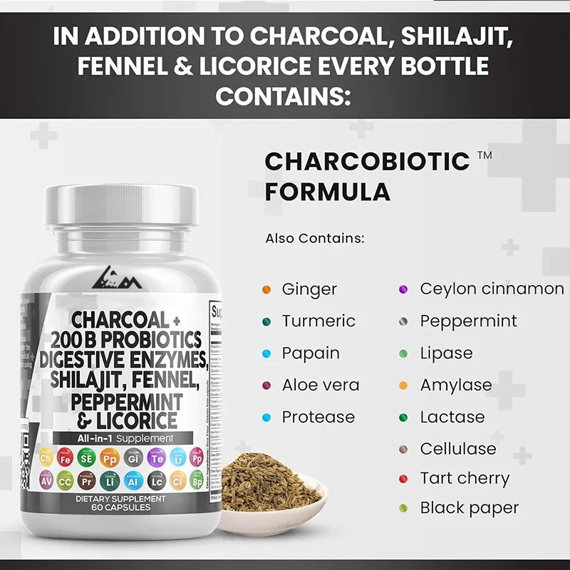 Activated carbon capsule Shilajit pill