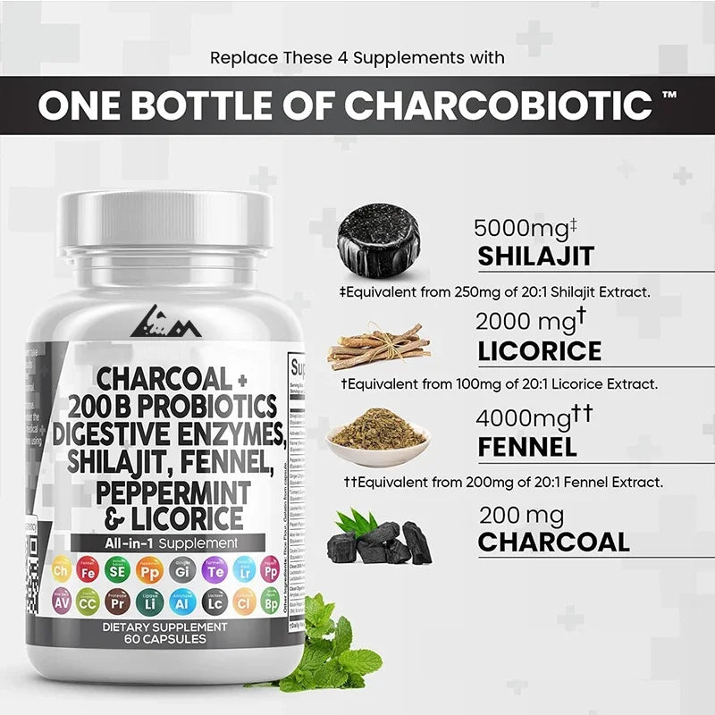 Activated carbon capsule Shilajit pill