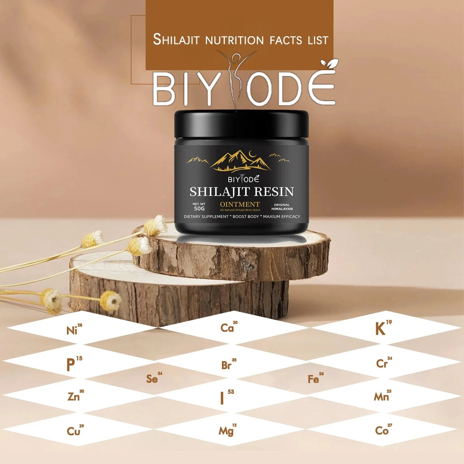 BIYODE 600MG Pure Himalayan Shilajit