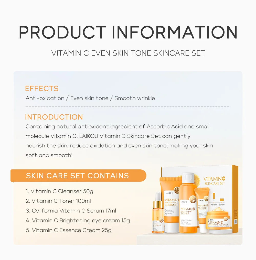 5 Pieces Vitamin C Skincare Set